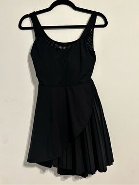 Black Pleated Skort Romper